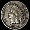 Image 1 : 1897 '1' In Neck Indian Head Cent LIGHT CIRC