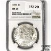 Image 1 : 1890 Morgan Silver Dollar NGC-MS63