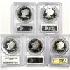 Image 2 : 1976-S Set (5) Eisenhower Silver Dollar PCGS-PR69