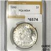 Image 1 : 1890 Morgan Silver Dollar PGA MS64