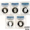 Image 1 : 1971-S Set (5) Eisenhower Silver Dollar PCGS-PR69