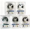 Image 2 : 1971-S Set (5) Eisenhower Silver Dollar PCGS-PR69