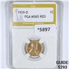 Image 1 : 1929-D Wheat Cent PGA MS65 RED