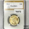 Image 1 : 1913 $10 Gold Eagle PGA MS63+