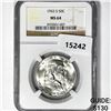 Image 1 : 1952-S Franklin Half Dollar NGC MS64