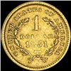 Image 2 : 1851 Rare Gold Dollar UNCIRCULATED