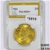 Image 1 : 1904 $20 Gold Double Eagle PGA MS64+