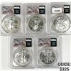 Image 1 : (5) 2016 American Silver Eagles PCGS MS69