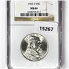 Image 1 : 1963-D Franklin Half Dollar NGC MS64
