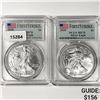 Image 1 : (2) 2020 American Silver Eagles PCGS MS70