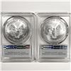 Image 2 : (2) 2020 American Silver Eagles PCGS MS70