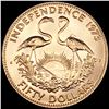 Image 2 : 1973 Bahamas Gold $50 GEM PROOF