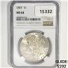 Image 1 : 1887 Morgan Silver Dollar NGC MS64