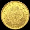 Image 2 : 1896 Argentina Gold 5 Pesos UNCIRCULATED
