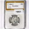Image 1 : 1904-O Barber Quarter PGA MS64