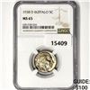 Image 1 : 1938-D Buffalo Nickel NGC MS65