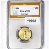 Image 1 : 1994 $10 Gold Eagle PGA MS70
