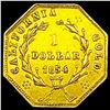 Image 2 : 1854 Octagonal California Gold Dollar UNC