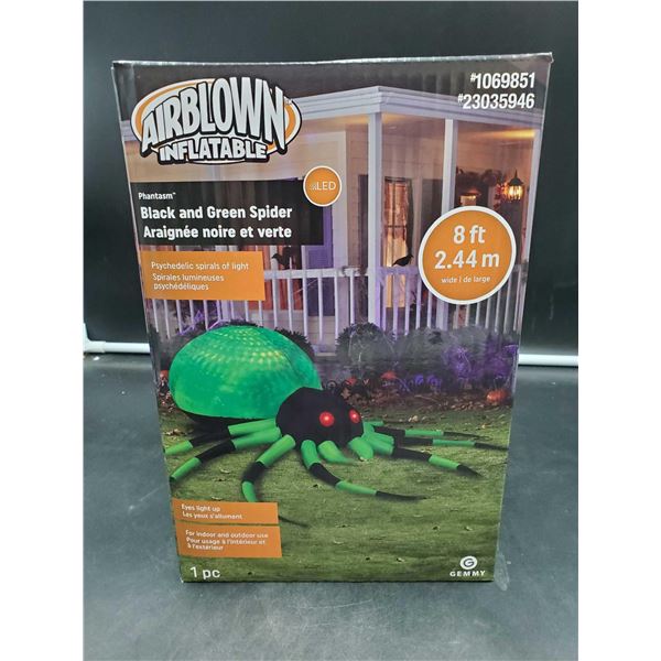 Airblown Inflatable-Black and Green Spider (8ft)