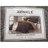 Image 2 : Krinkle Twin/Twin XL Duvet Cover Set- Chocolate