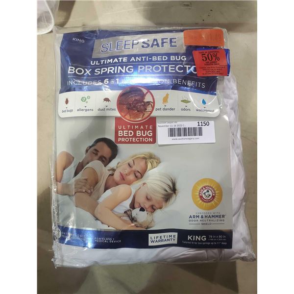 SleepSafe Ultimate Anti-Bed Bug Box Spring Protector-King Size