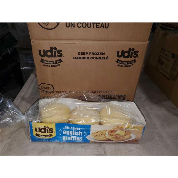 Udis Gluten Free English Muffins 6x480g