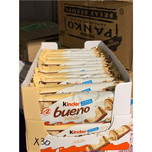 CASE LOT Kinder Bueno Bars 30 x 39g White Chocolate
