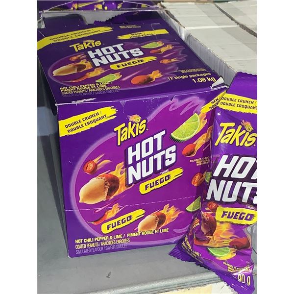 CASE LOT Takis Hot Nuts Fuego Hot chili pepper & Lime 12x 90g