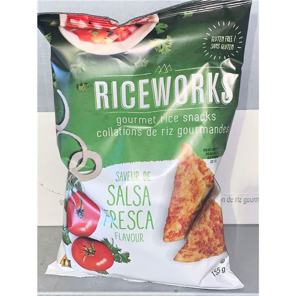 CASE LOT RiceWorks Rice Snack Salsa Fresca Flavor 12 x 155g