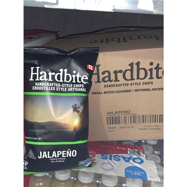 CASE LOT Hardbite Jalapeno Chips 15 x 150g