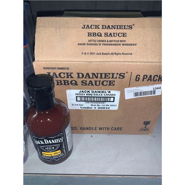 CASE LOT Jack Daniels Honey BBQ Sauce 6 x 473ml
