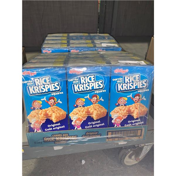 CASE LOT Kellogg's Rice Krispies Squares 12 x 176g 8 bars per box