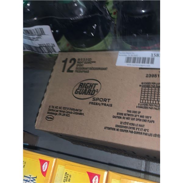 CASE LOT RIGHT GUARD Sport Deodorant 12 x 85g