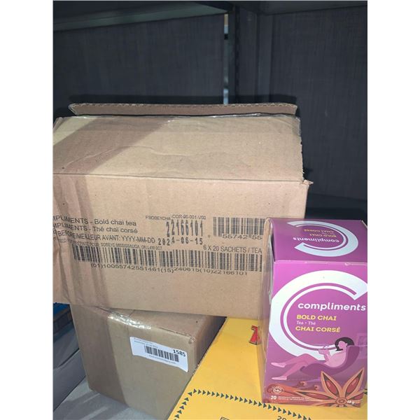 CASE LOT Compliments Bold Chai Tea 6 x 20 sachets