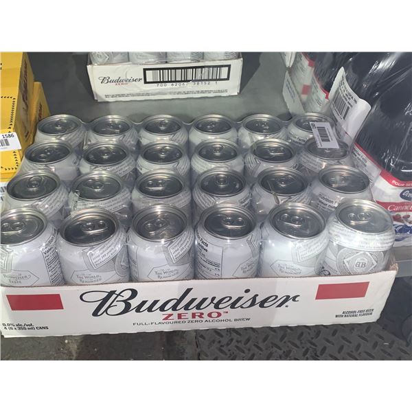 CASE LOT Budweiser ZERO Alcohol Brew 24 x 355ml