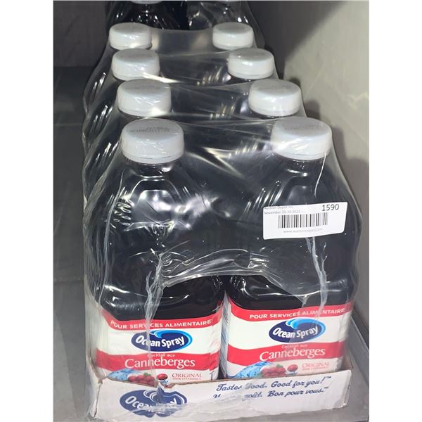 CASE LOT Ocean Spray Cranberry Cocktail 1.77L x 8