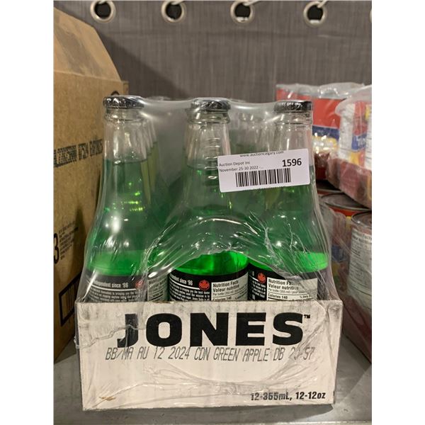 CASE LOT Jones Soda Green apple 12 x 355ml