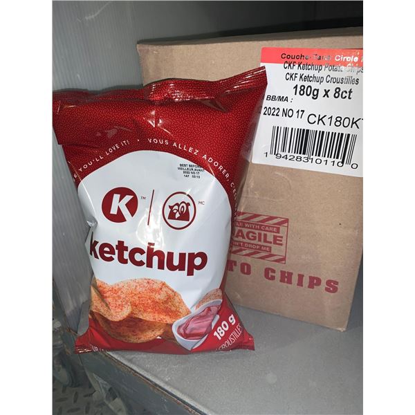 CASE LOT Circle K Ketchup Chips 8 x 180g