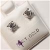 Image 2 : 14K White Gold 2 Lab Grown Diamonds(.86Ct, Vs1-Vs2, Very Light Pink) Earrings ) (~weight 0.76g), Mad