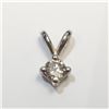 Image 1 : 14K White Gold Diamond (.15Ct, I2, H) Pendant  (~weight 0.29g), Appraised Retail $1000