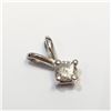 Image 2 : 14K White Gold Diamond (.15Ct, I2, H) Pendant  (~weight 0.29g), Appraised Retail $1000