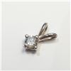 Image 3 : 14K White Gold Diamond (.15Ct, I2, H) Pendant  (~weight 0.29g), Appraised Retail $1000