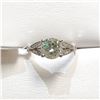 Image 1 : 14K White Gold Moissanite(1.9ct) 24 Diamonds (.02Ct, Si2-I2,F-G) Ring  (~weight 2.76g), Made in Cana