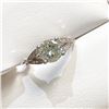 Image 2 : 14K White Gold Moissanite(1.9ct) 24 Diamonds (.02Ct, Si2-I2,F-G) Ring  (~weight 2.76g), Made in Cana