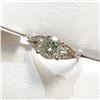 Image 3 : 14K White Gold Moissanite(1.9ct) 24 Diamonds (.02Ct, Si2-I2,F-G) Ring  (~weight 2.76g), Made in Cana