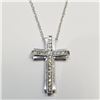 Image 1 : Silver 22 Lab Grown Diamond(.25Ct, Si1-I1, F-G) Necklace ( (~weight 2.74g), Appraised Retail $1240