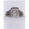 Image 2 : Natural Diamond Round Cut .95 Carat , .925 Silver Ladies Cluster Ring with Certificate Value $2200.0