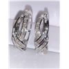 Image 1 : Ladies Natural Diamond Earrings 2.04 Carat , .925 Silver with Certificate Value $2100.00