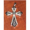 Image 1 : Silver .925 and diamond surfaced 1.52 carat cross pendant with Certificate Value $2000.00