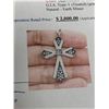 Image 4 : Silver .925 and diamond surfaced 1.52 carat cross pendant with Certificate Value $2000.00
